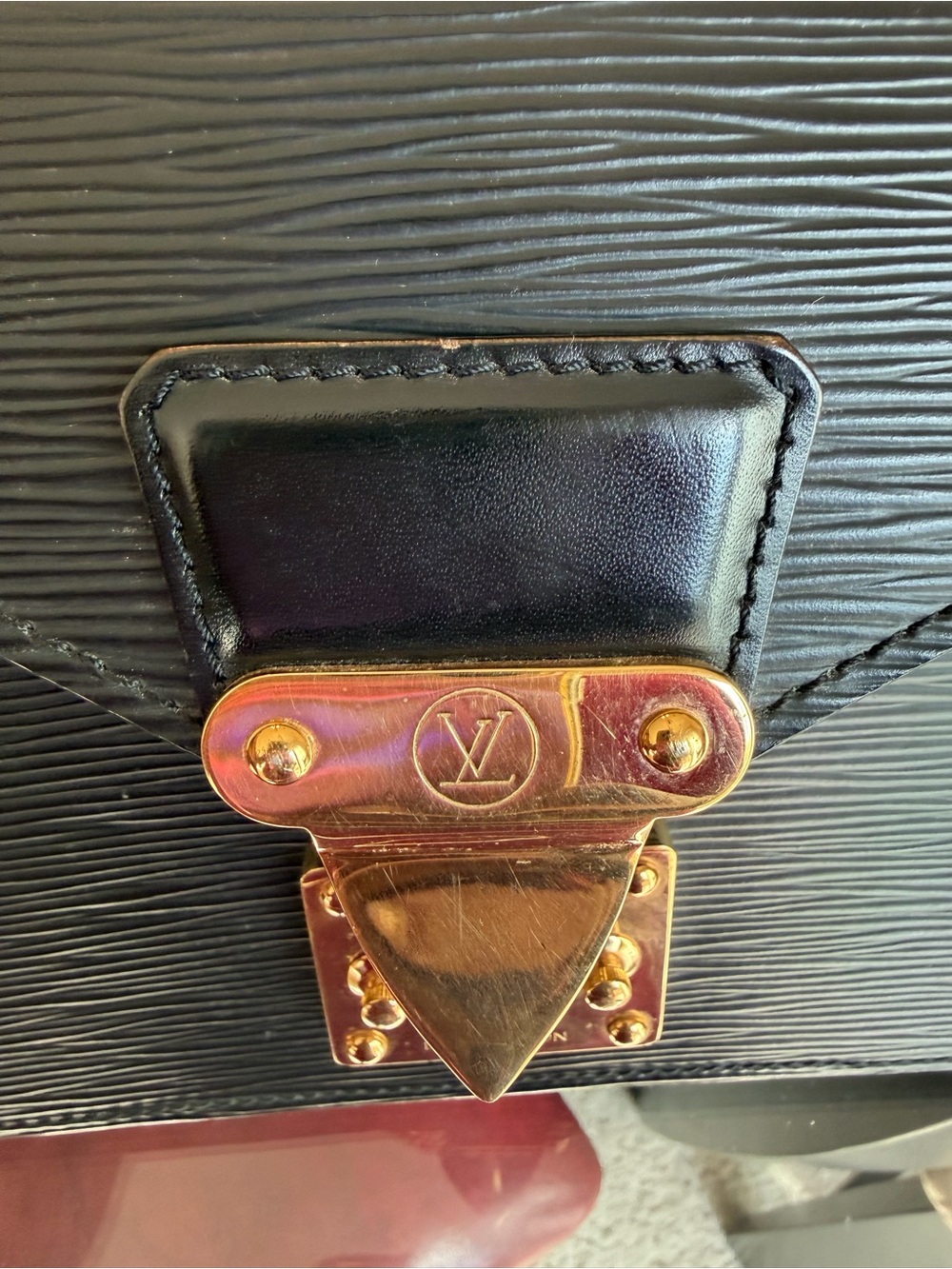 Louis Vuitton Black Epi Leather Wristlet with Gold-Tone Lock - Picture 13 of 16